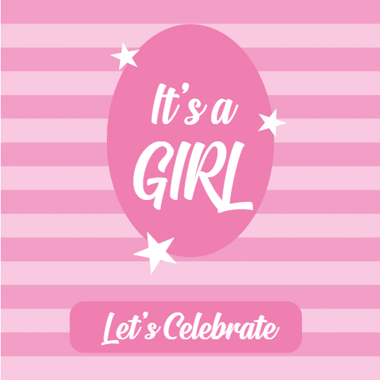 Custom Outdoor Yard Signs Multiple Sizes Girl Let's Celebrate