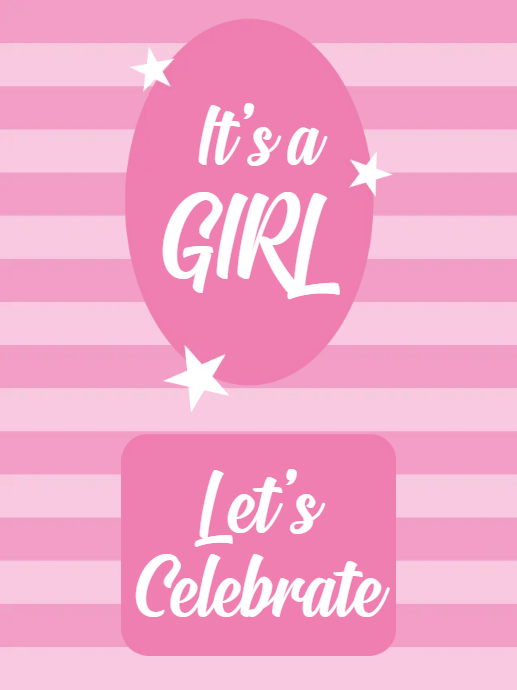 Custom Outdoor Yard Signs Multiple Sizes Girl Let's Celebrate