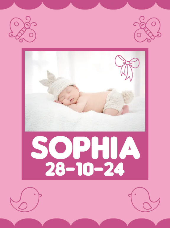 Custom Outdoor Yard Signs Multiple Sizes Pink Frame Girl