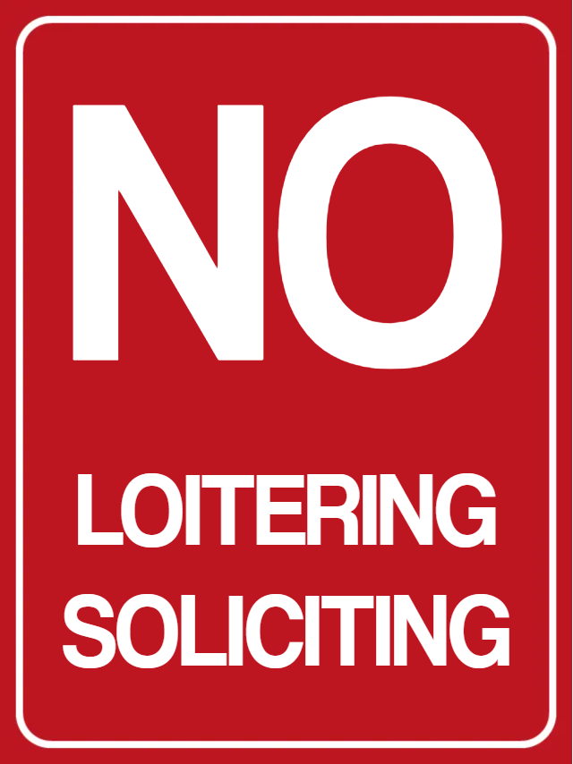 Custom Outdoor Yard Signs Multiple Sizes No Loitering