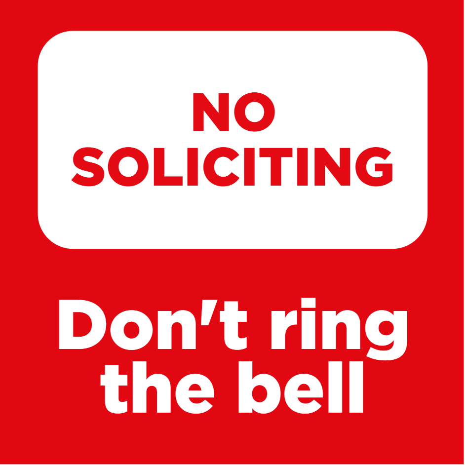 Custom Outdoor Yard Signs Multiple Sizes Dont Ring Bell