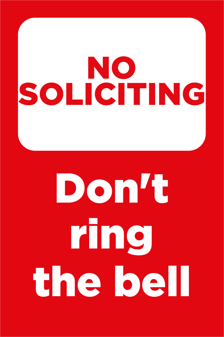 Custom Outdoor Yard Signs Multiple Sizes Dont Ring Bell