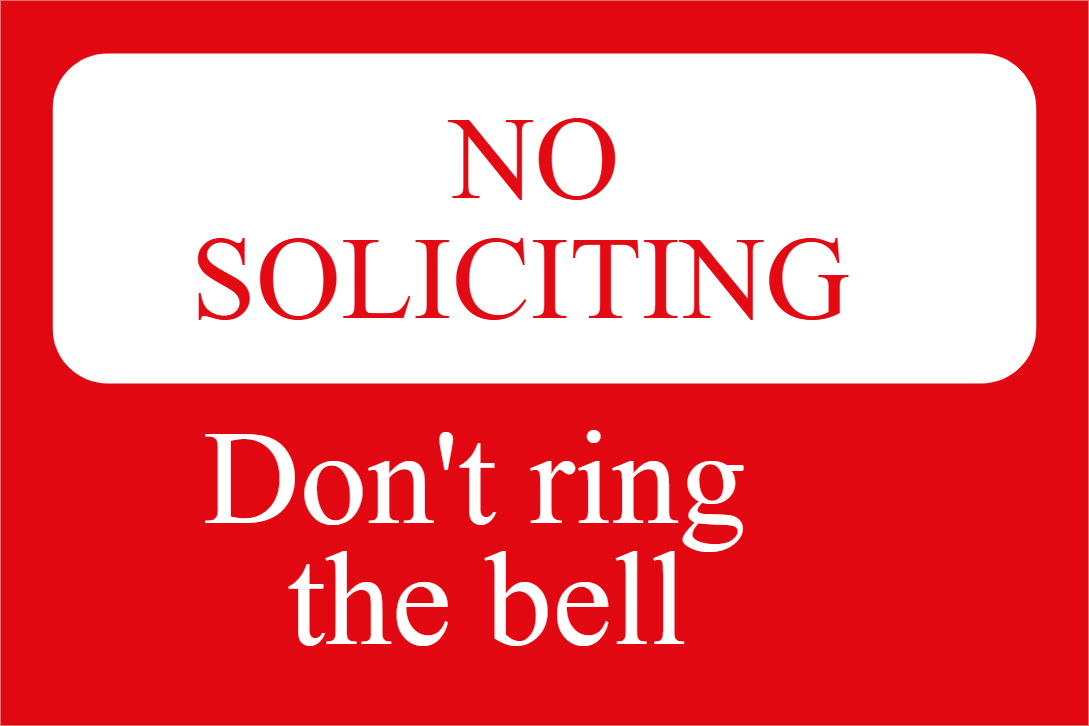 Custom Outdoor Yard Signs Multiple Sizes Dont Ring Bell