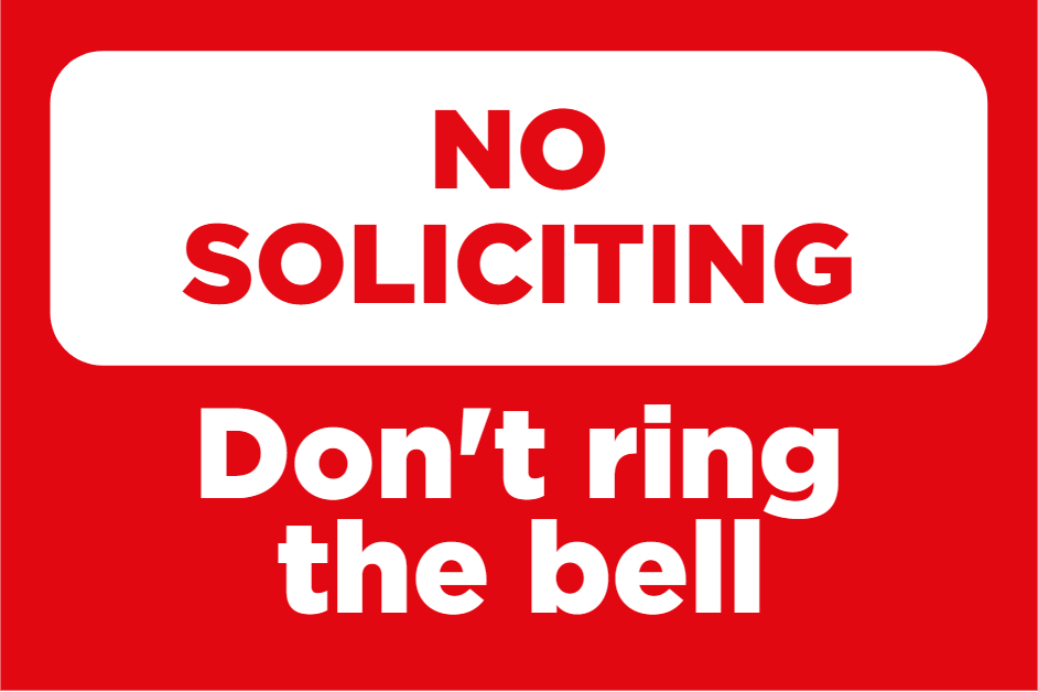 Custom Outdoor Yard Signs Multiple Sizes Dont Ring Bell