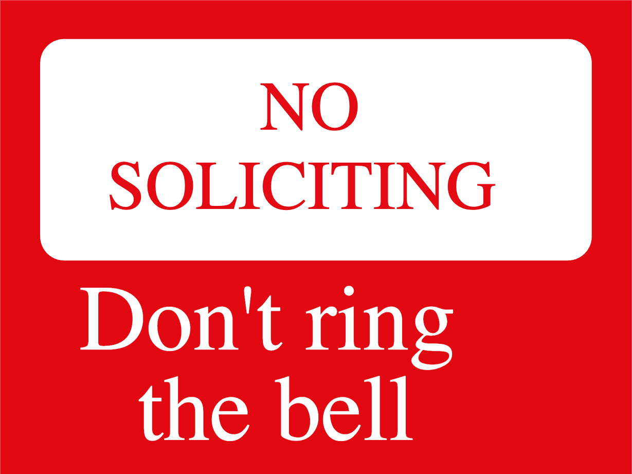 Custom Outdoor Yard Signs Multiple Sizes Dont Ring Bell