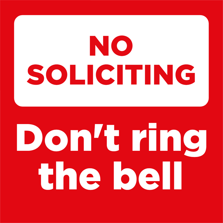 Custom Outdoor Yard Signs Multiple Sizes Dont Ring Bell