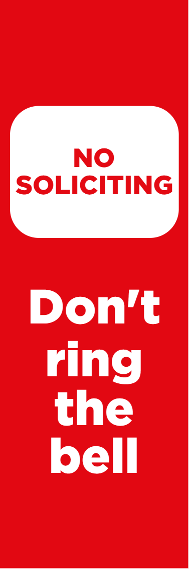 Custom Outdoor Yard Signs Multiple Sizes Dont Ring Bell