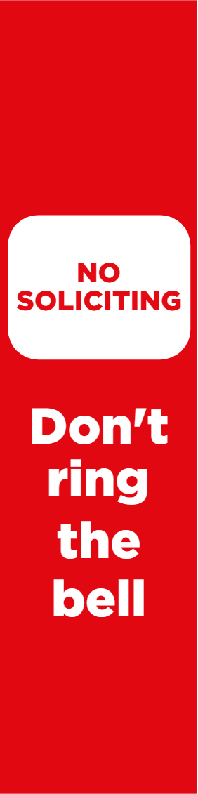 Custom Outdoor Yard Signs Multiple Sizes Dont Ring Bell