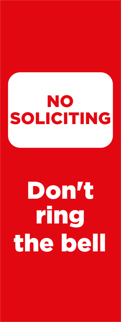 Custom Outdoor Yard Signs Multiple Sizes Dont Ring Bell