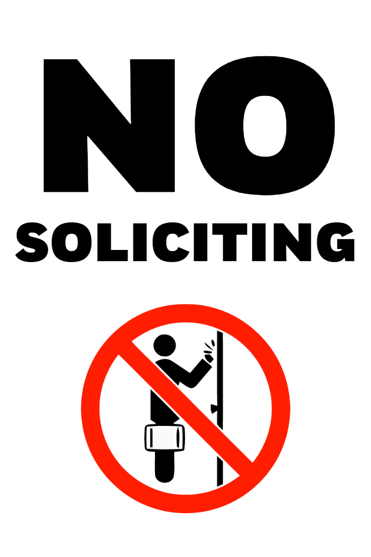 Custom Outdoor Yard Signs Multiple Sizes No Solicitation