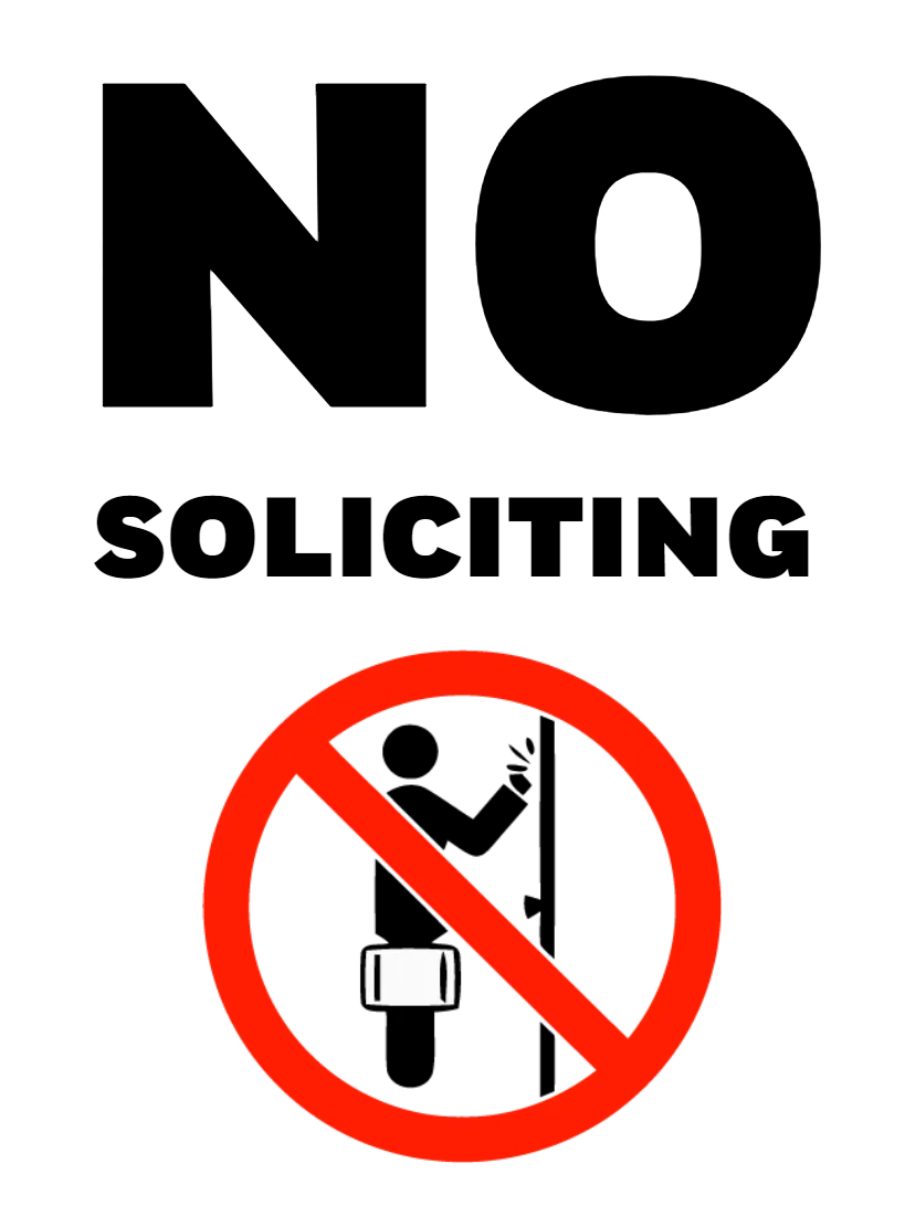 Custom Outdoor Yard Signs Multiple Sizes No Solicitation