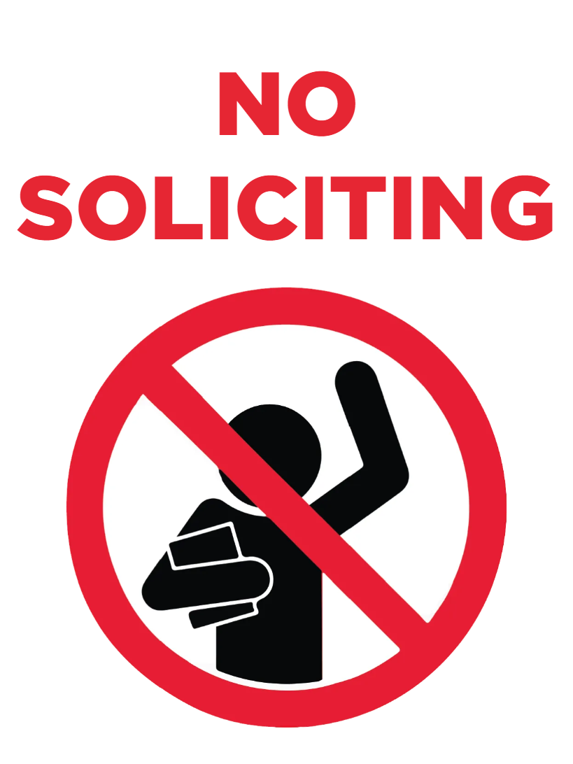 Custom Outdoor Yard Signs Multiple Sizes Notice No Soliciting