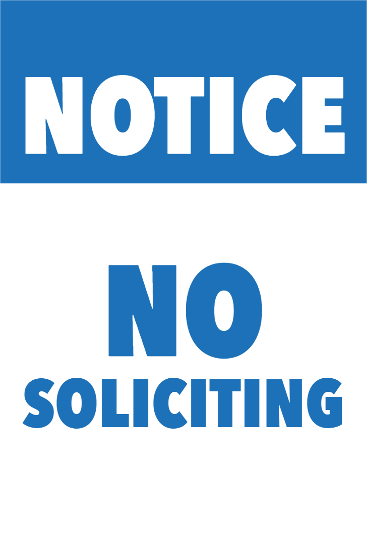 Custom Outdoor Yard Signs Multiple Sizes Do Not Solicit