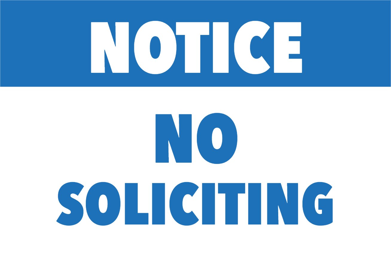 Custom Outdoor Yard Signs Multiple Sizes Do Not Solicit