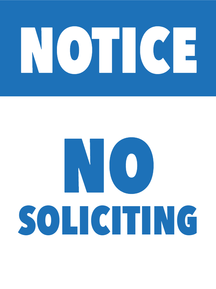 Custom Outdoor Yard Signs Multiple Sizes Do Not Solicit