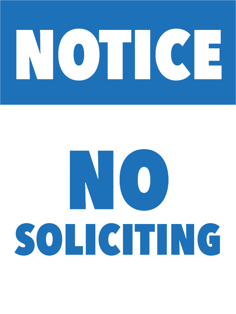 Custom Outdoor Yard Signs Multiple Sizes Do Not Solicit