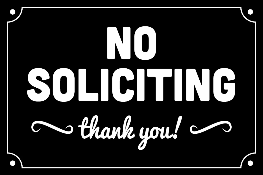 Custom Outdoor Yard Signs Multiple Sizes No Soliciting Here