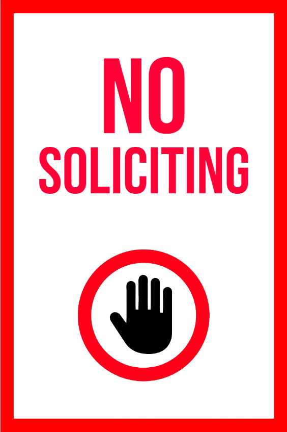 Custom Outdoor Yard Signs Multiple Sizes Stop Soliciting