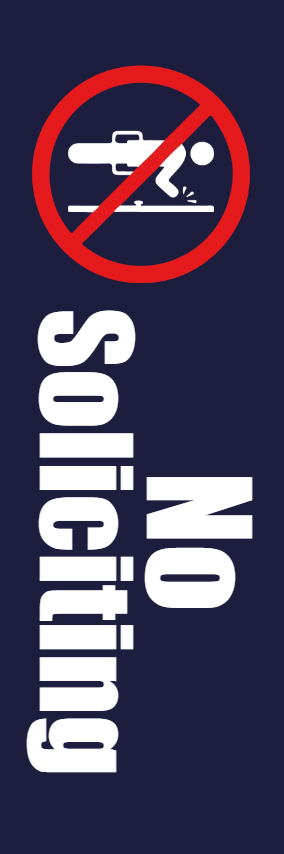 Custom Outdoor Yard Signs Multiple Sizes Strictly No Knocking