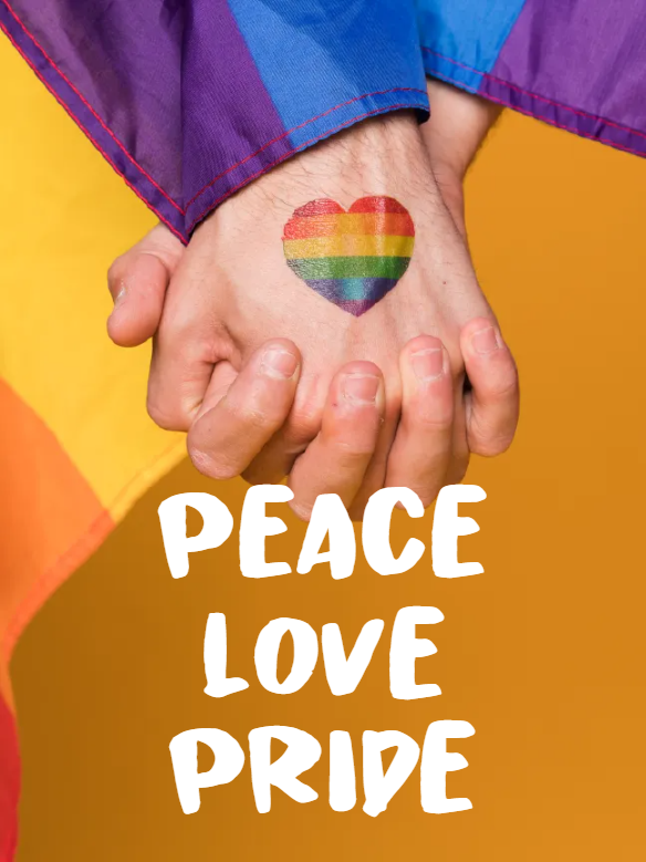 Custom Outdoor Yard Signs Multiple Sizes Peace Love Pride