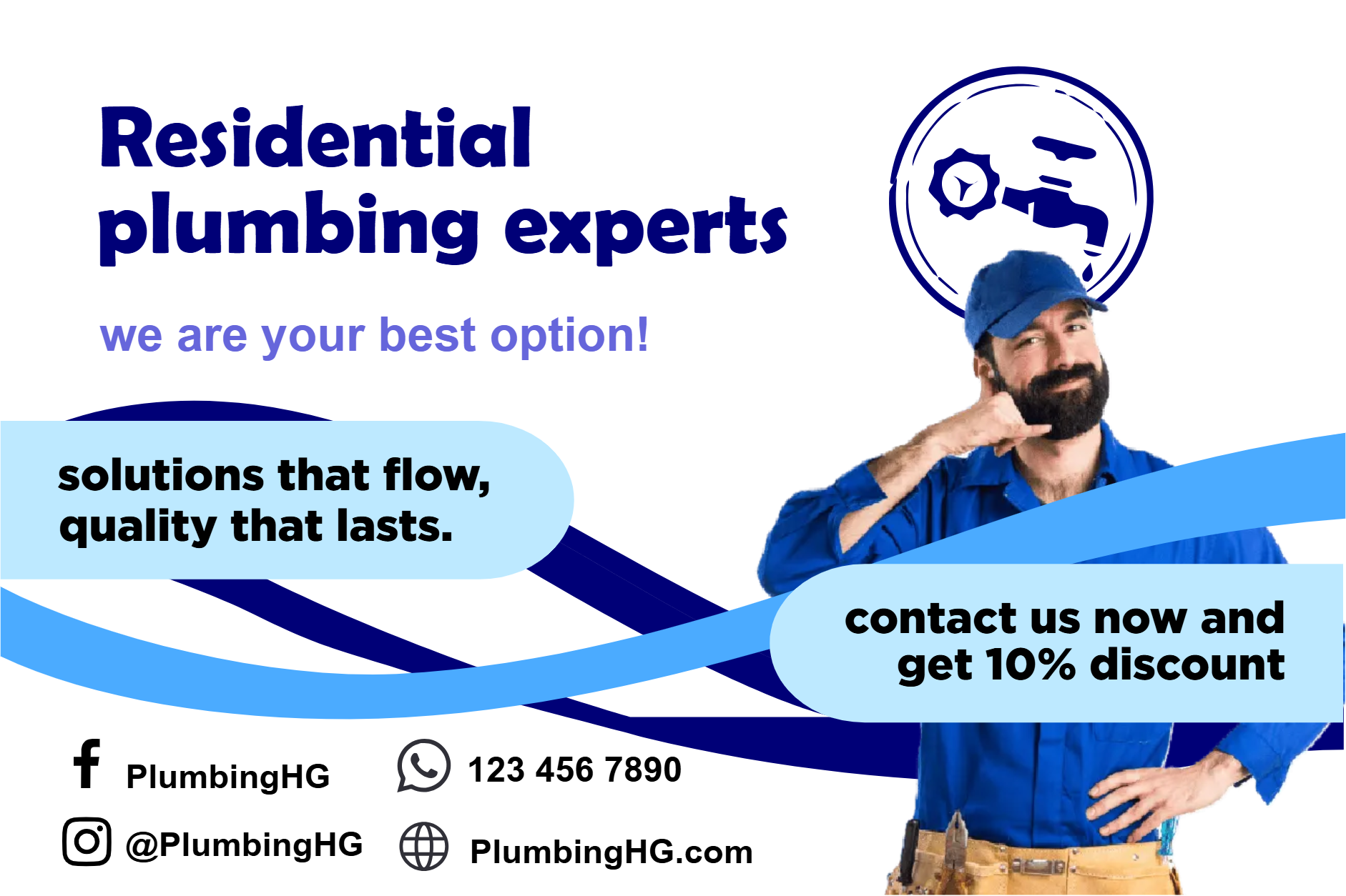 Custom Outdoor Yard Signs Multiple Sizes Experts in Residential Plumbing