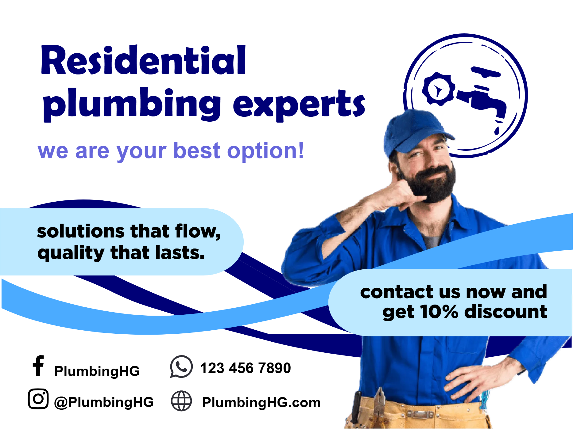 Custom Outdoor Yard Signs Multiple Sizes Experts in Residential Plumbing