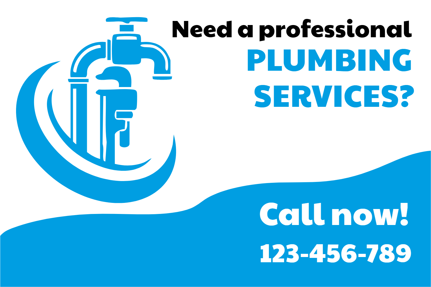 Custom Outdoor Yard Signs Multiple Sizes Plumbing Service