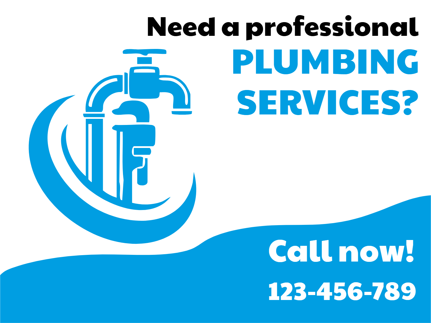 Custom Outdoor Yard Signs Multiple Sizes Plumbing Service