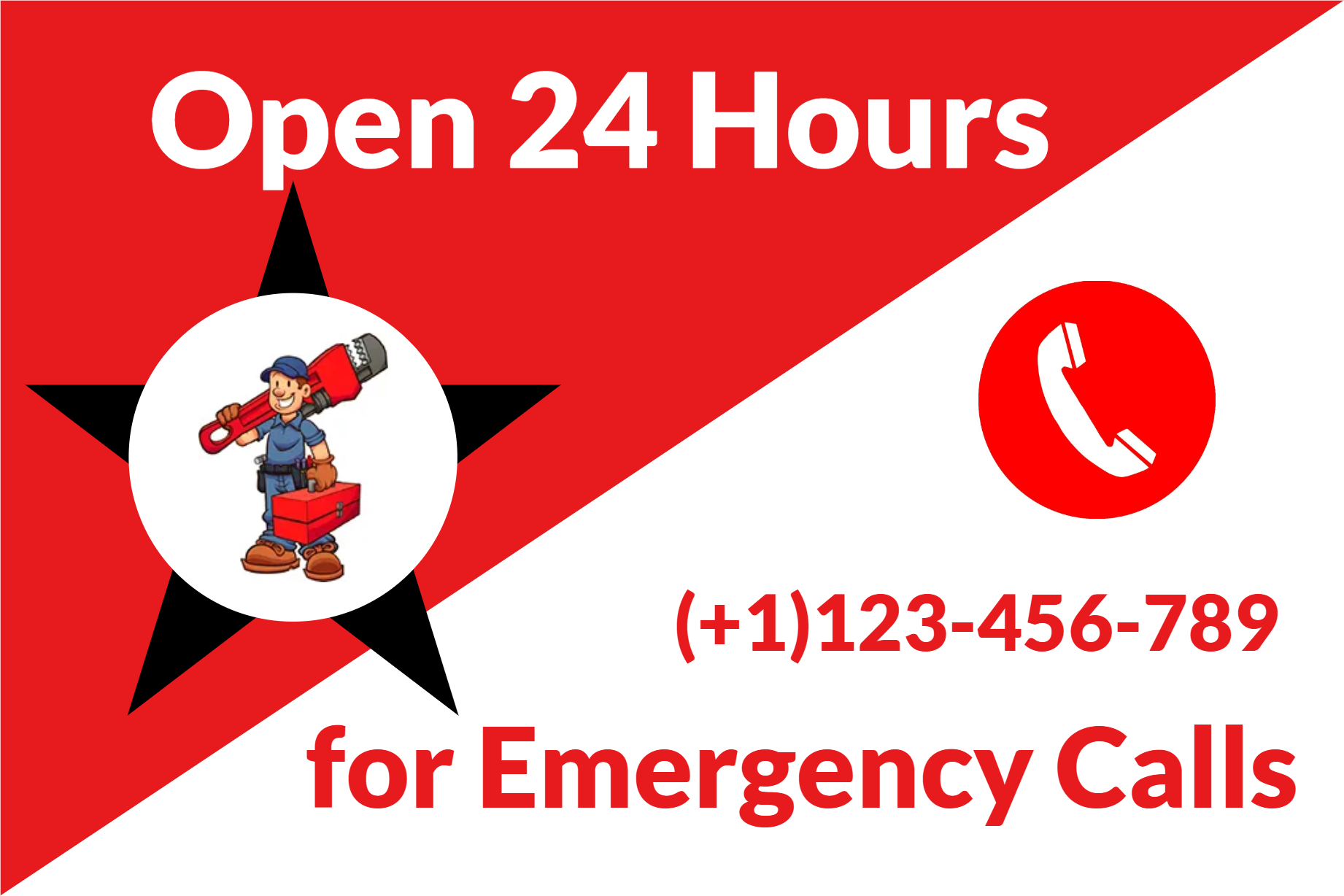 Custom Outdoor Yard Signs Multiple Sizes Emergency Plumber