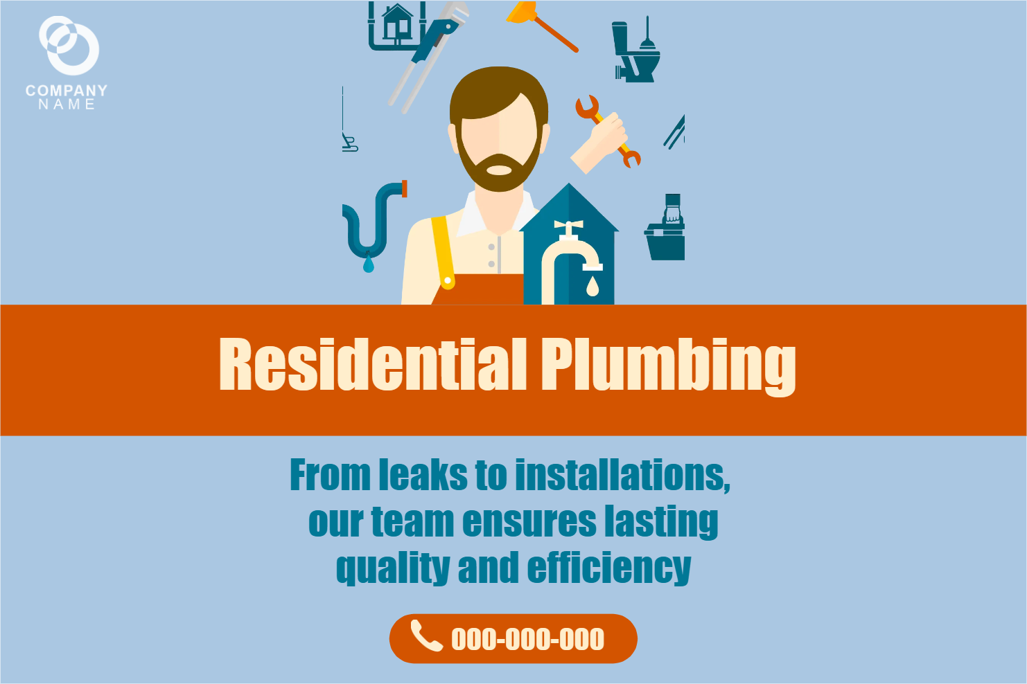 Custom Outdoor Yard Signs Multiple Sizes Quality Residential Plumbing