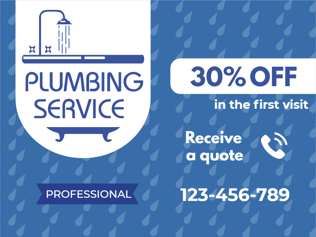 Custom Outdoor Yard Signs Multiple Sizes Professional Plumbing Service