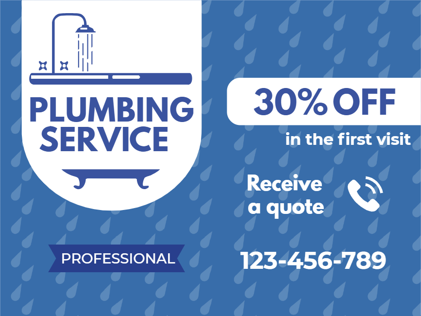 Custom Outdoor Yard Signs Multiple Sizes Professional Plumbing Service