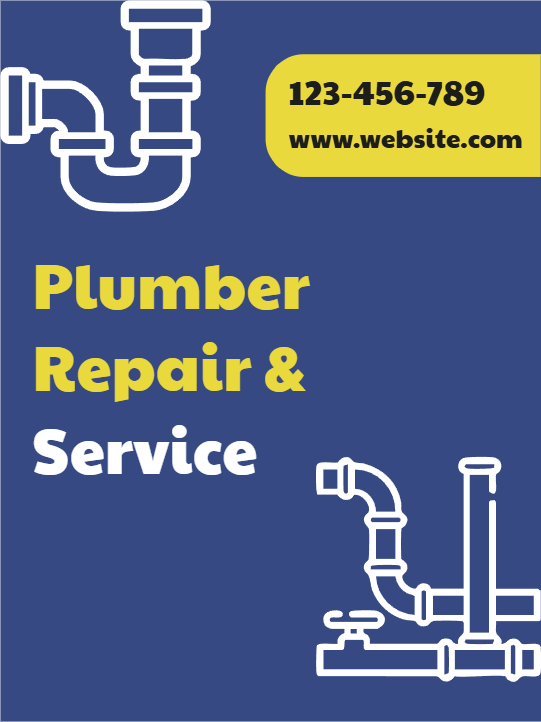 Custom Outdoor Yard Signs Multiple Sizes Plumber Repair Service