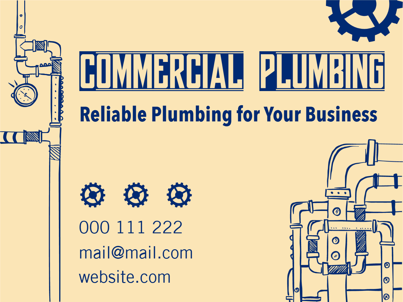 Custom Outdoor Yard Signs Multiple Sizes Commercial Plumbing