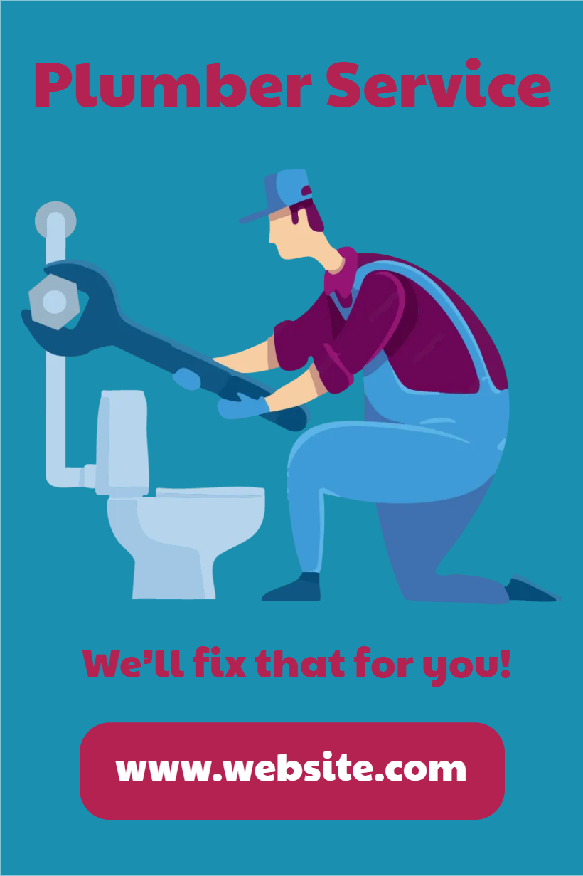 Custom Outdoor Yard Signs Multiple Sizes Plumber Service