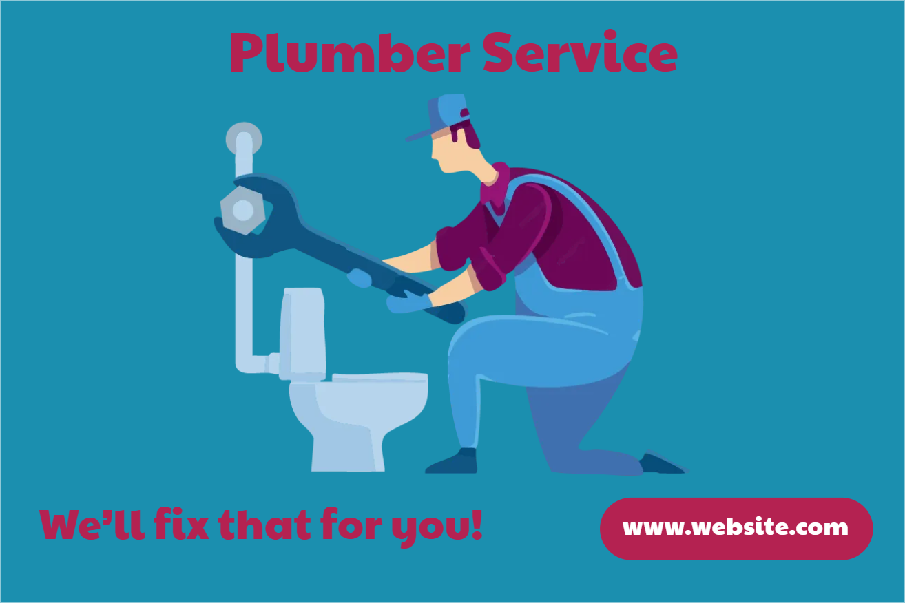 Custom Outdoor Yard Signs Multiple Sizes Plumber Service