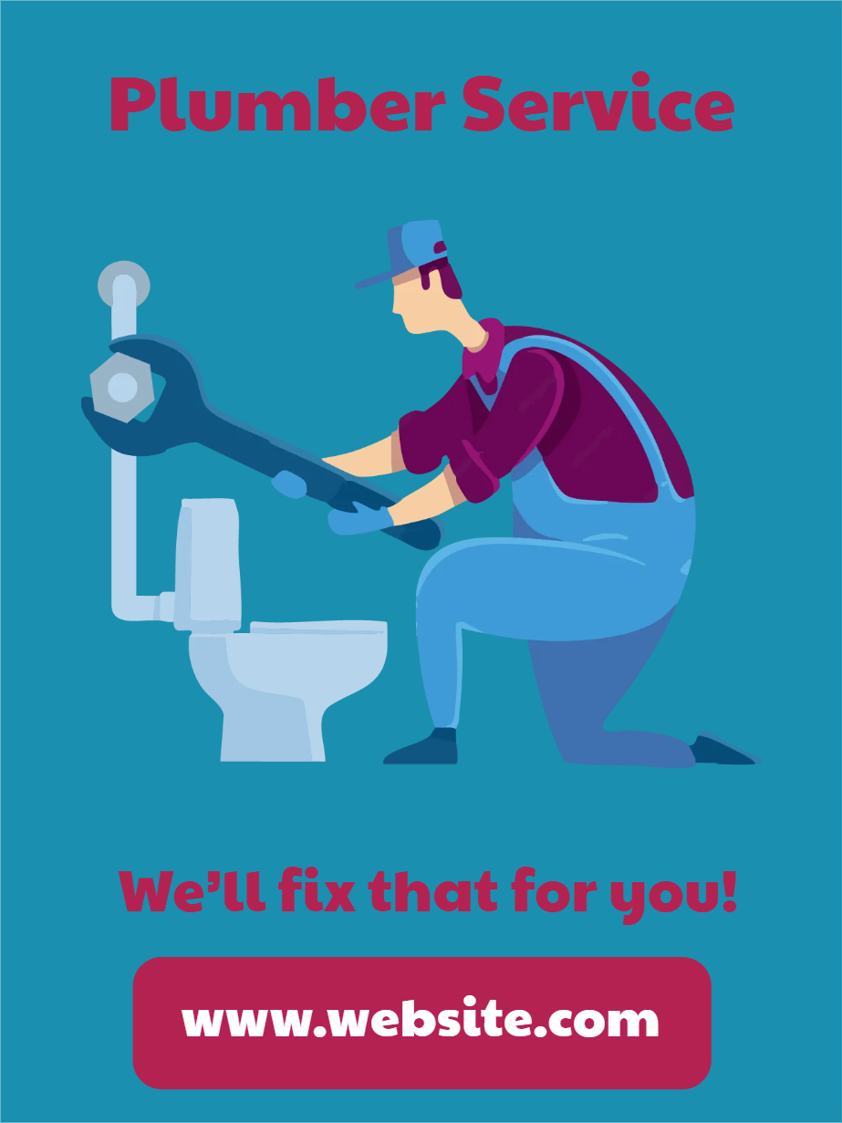 Custom Outdoor Yard Signs Multiple Sizes Plumber Service