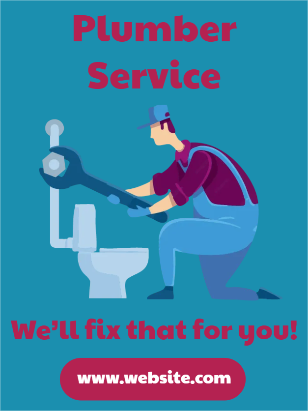 Custom Outdoor Yard Signs Multiple Sizes Plumber Service