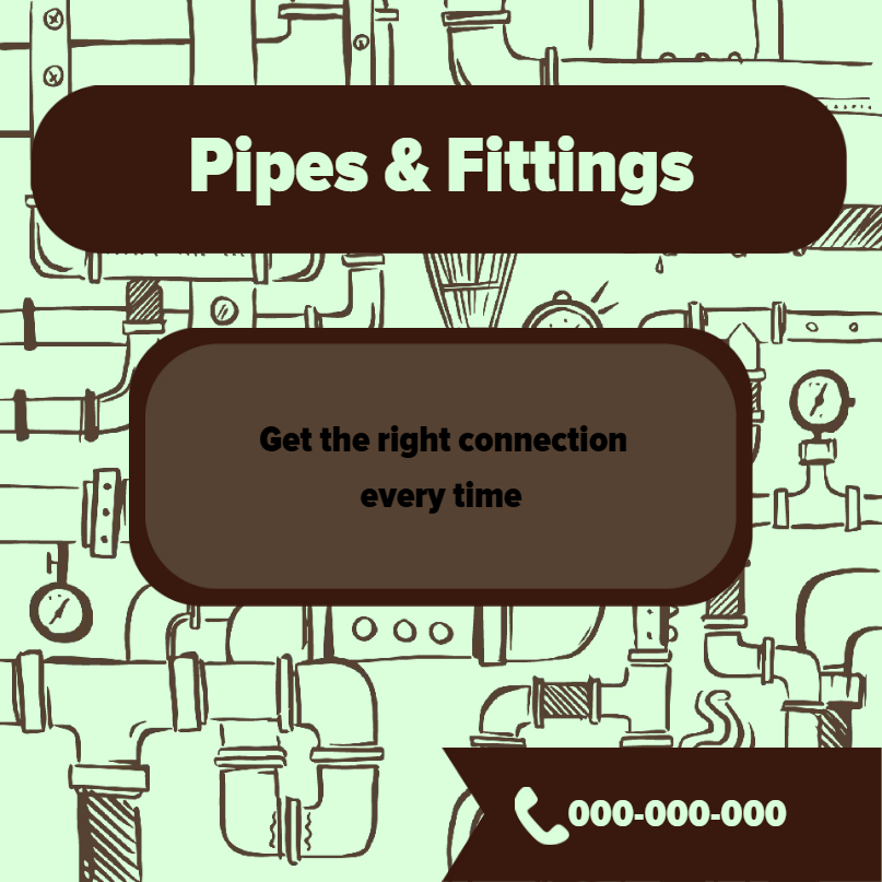 Custom Outdoor Yard Signs Multiple Sizes Pipes and Fittings