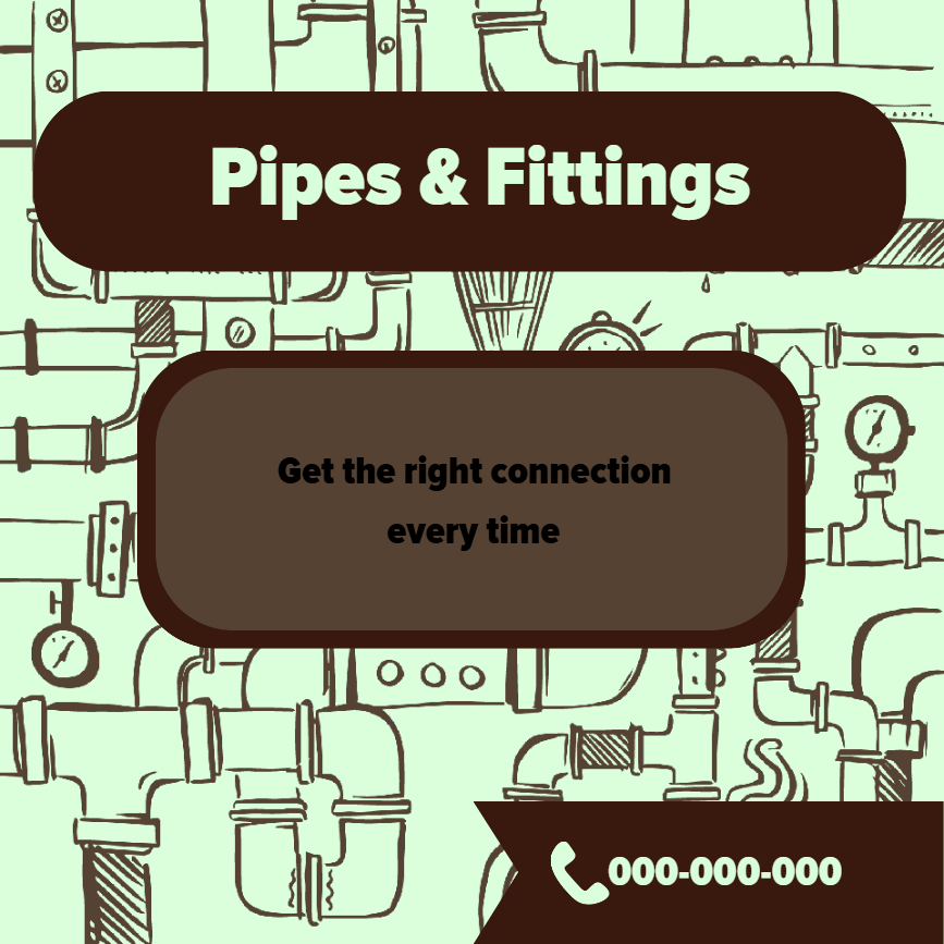 Custom Outdoor Yard Signs Multiple Sizes Pipes and Fittings