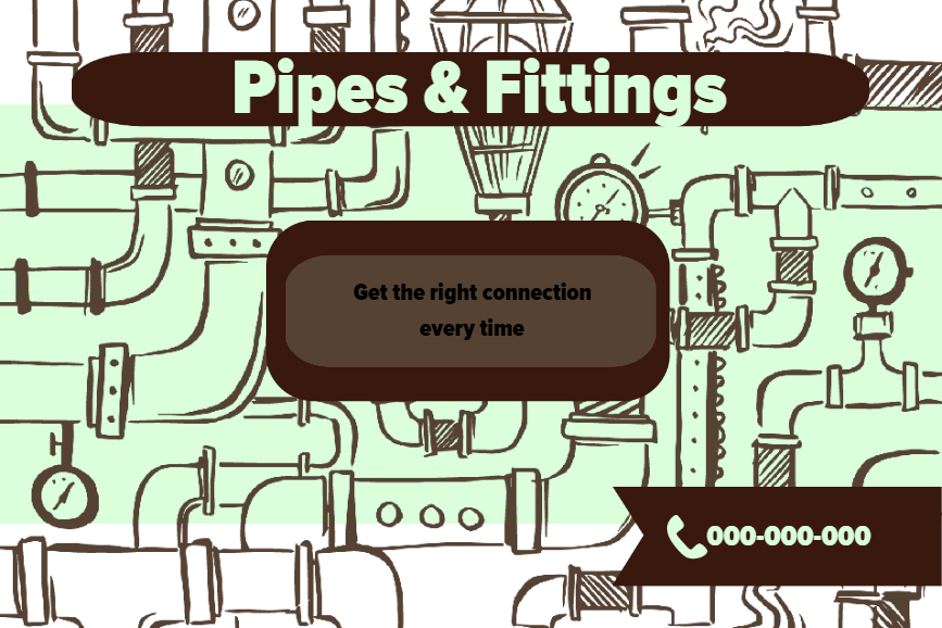 Custom Outdoor Yard Signs Multiple Sizes Pipes and Fittings