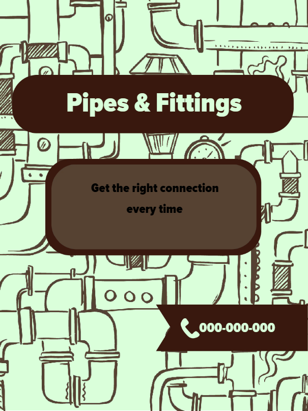 Custom Outdoor Yard Signs Multiple Sizes Pipes and Fittings