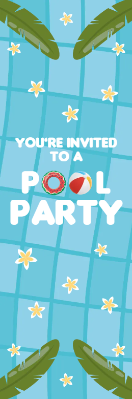Custom Outdoor Yard Signs Multiple Sizes Pool Party Invitation