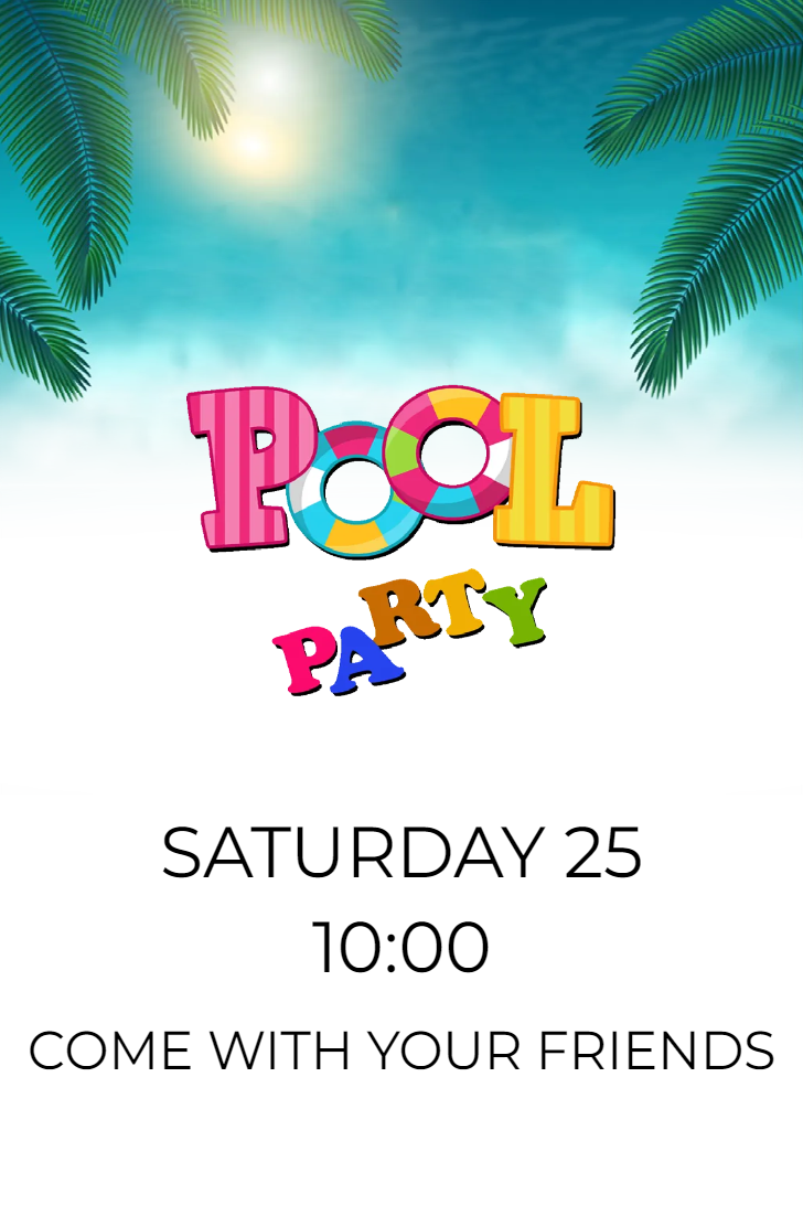 Custom Outdoor Yard Signs Multiple Sizes Colorful Pool Party