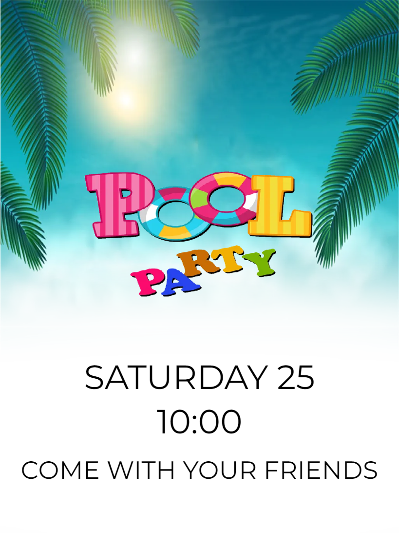 Custom Outdoor Yard Signs Multiple Sizes Colorful Pool Party