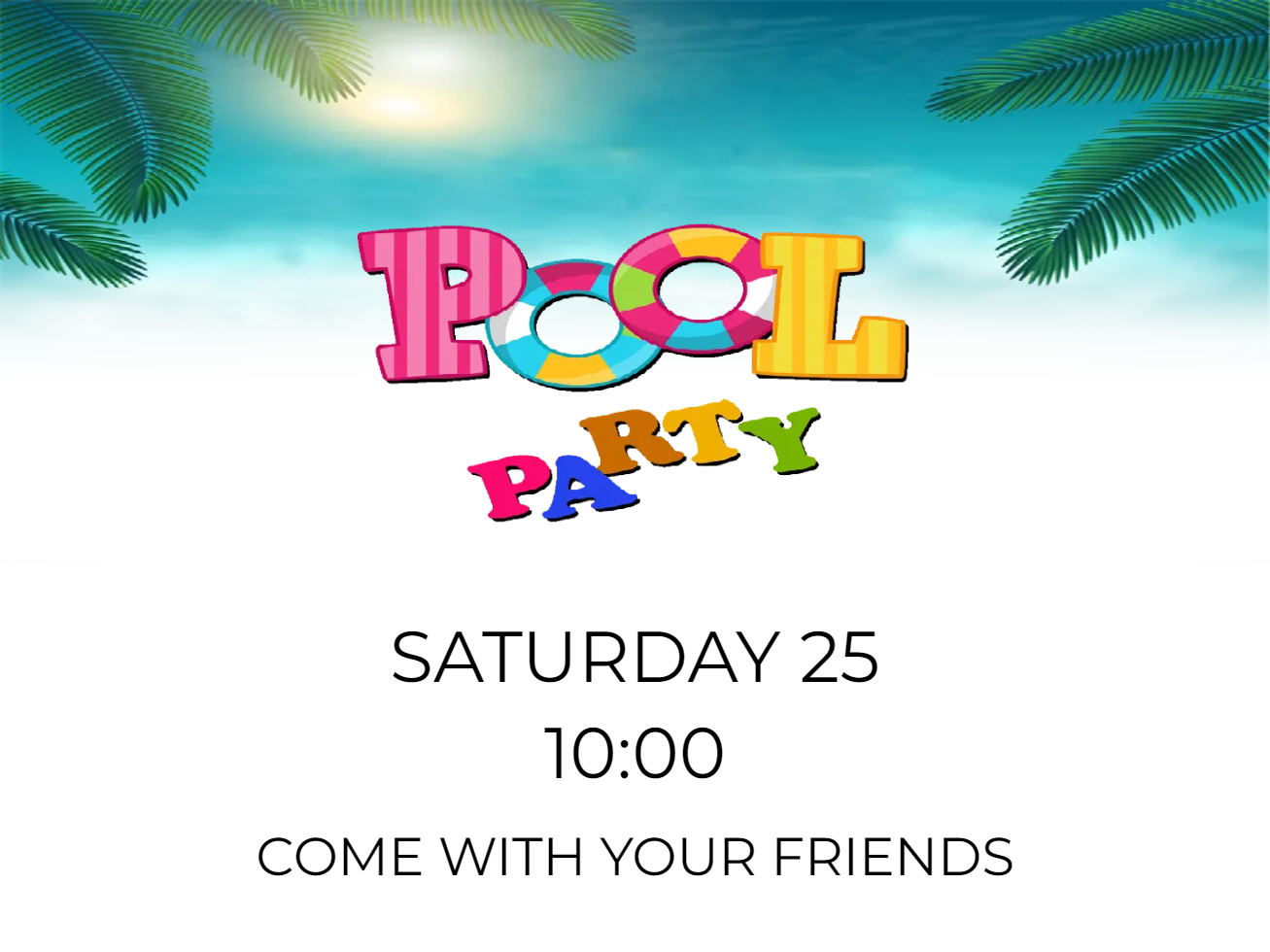 Custom Outdoor Yard Signs Multiple Sizes Colorful Pool Party