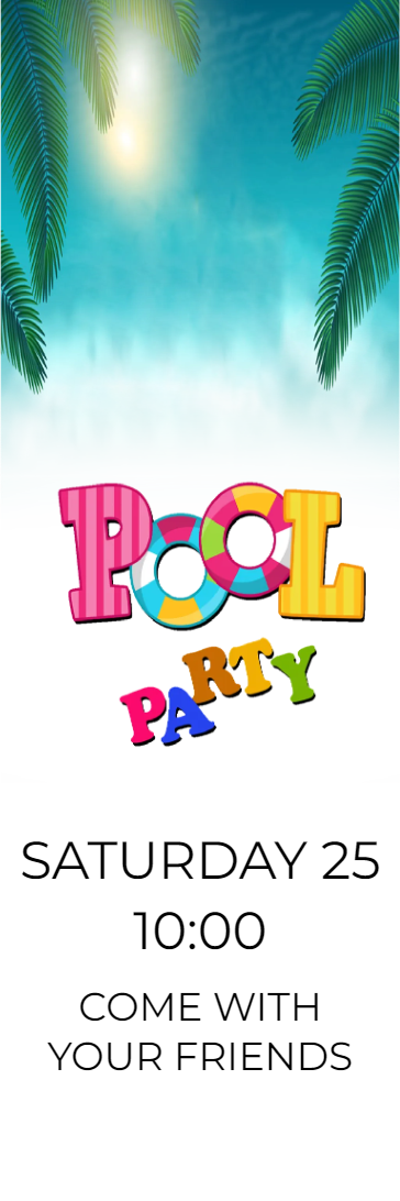 Custom Outdoor Yard Signs Multiple Sizes Colorful Pool Party