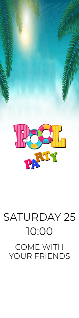 Custom Outdoor Yard Signs Multiple Sizes Colorful Pool Party