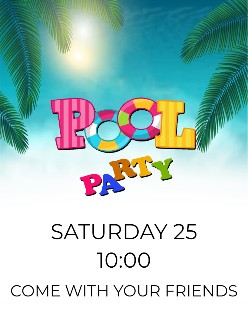 Custom Outdoor Yard Signs Multiple Sizes Colorful Pool Party