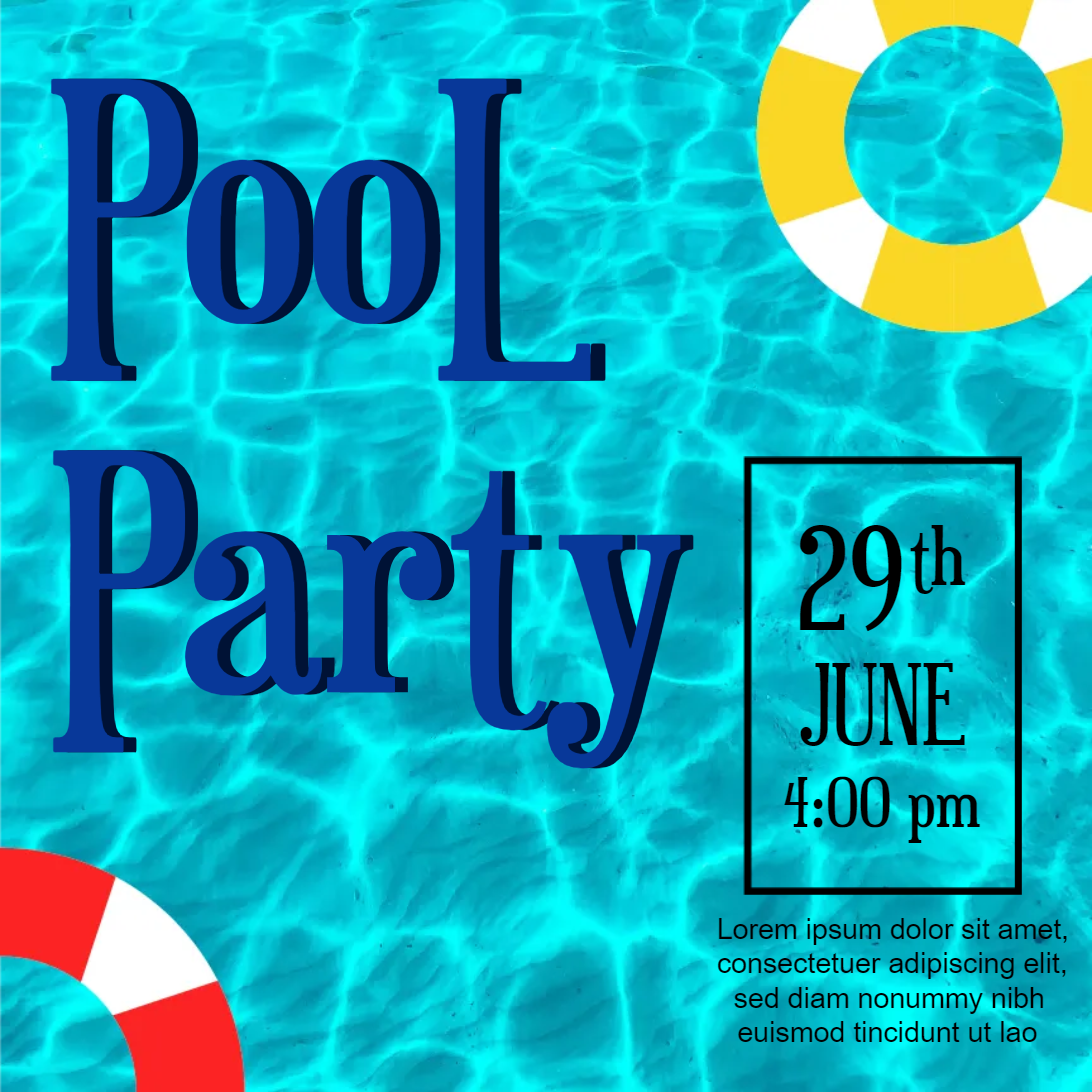 Custom Outdoor Yard Signs Multiple Sizes Fun Pool Party